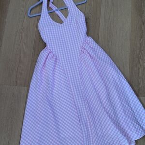 Fashion Nova Pink Gingham Kids Casual Dress